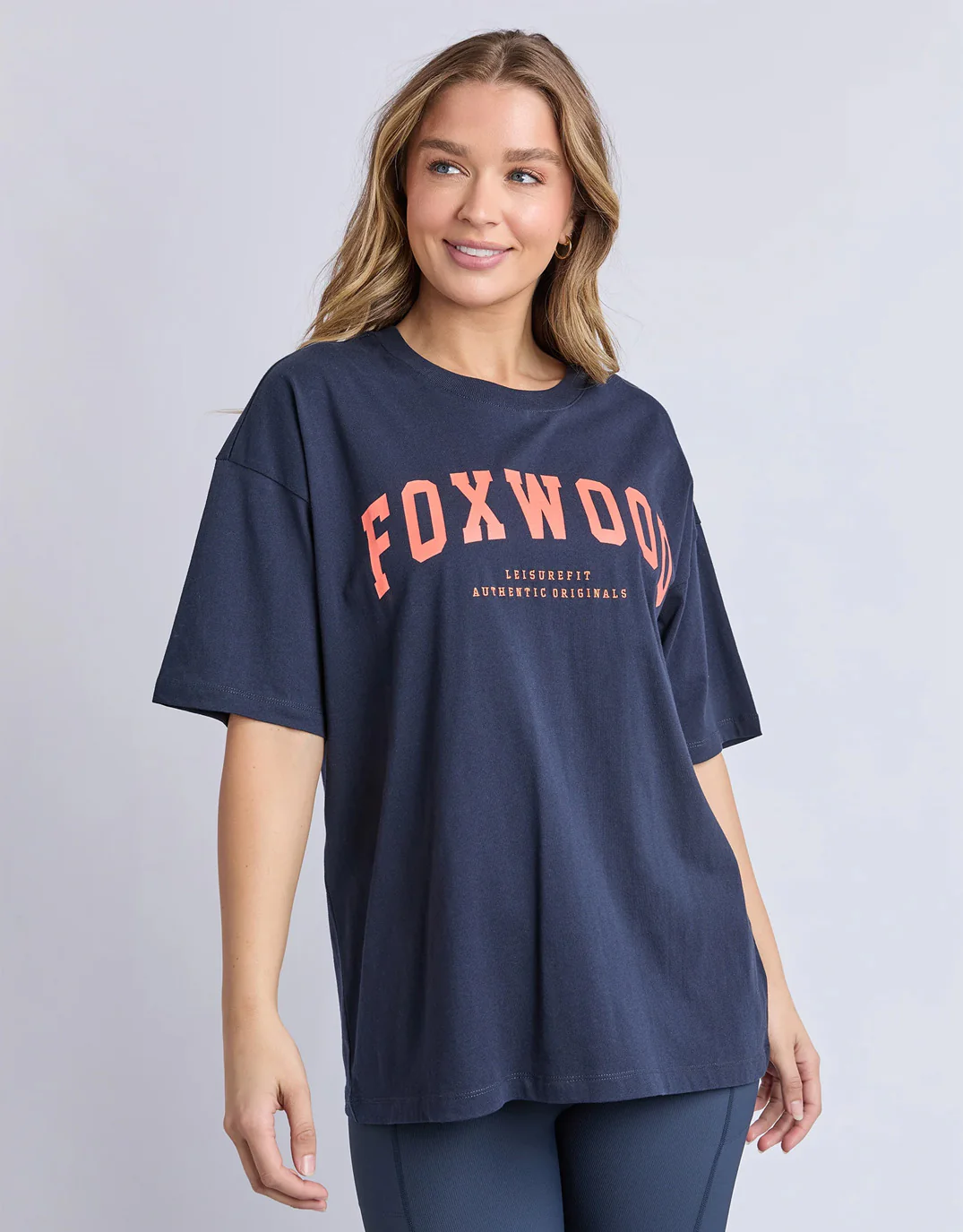 Interval Tee - Navy/Orange