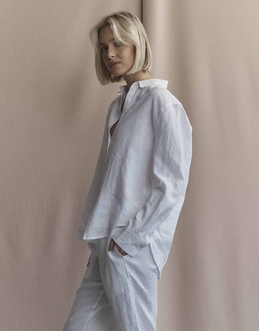 Katie Linen Shirt - White - Image 4