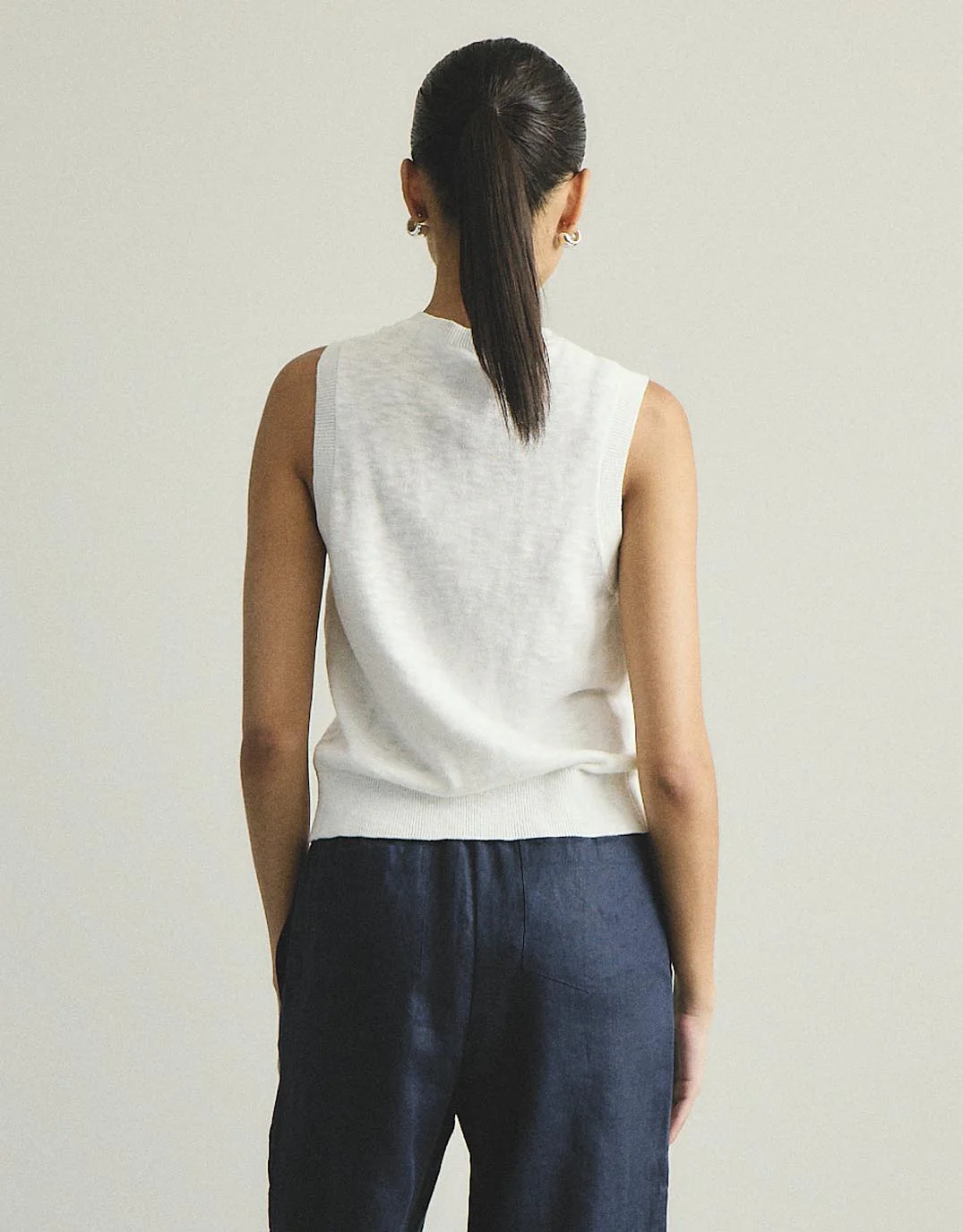 Kyra Button Tank - White - Image 5