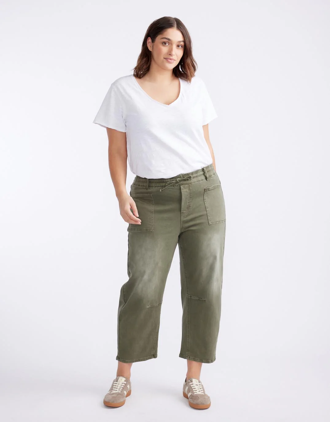 Leo Barrel Jeans - Khaki - Image 2