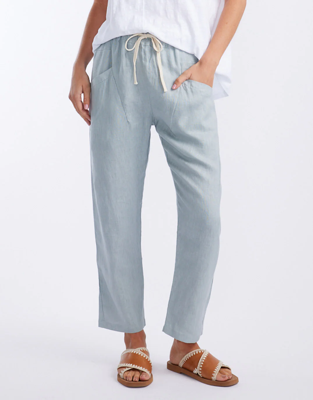 Luxe Linen Pants - Dove