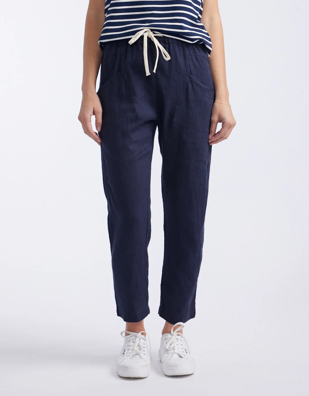 Luxe Linen Pants - French Navy
