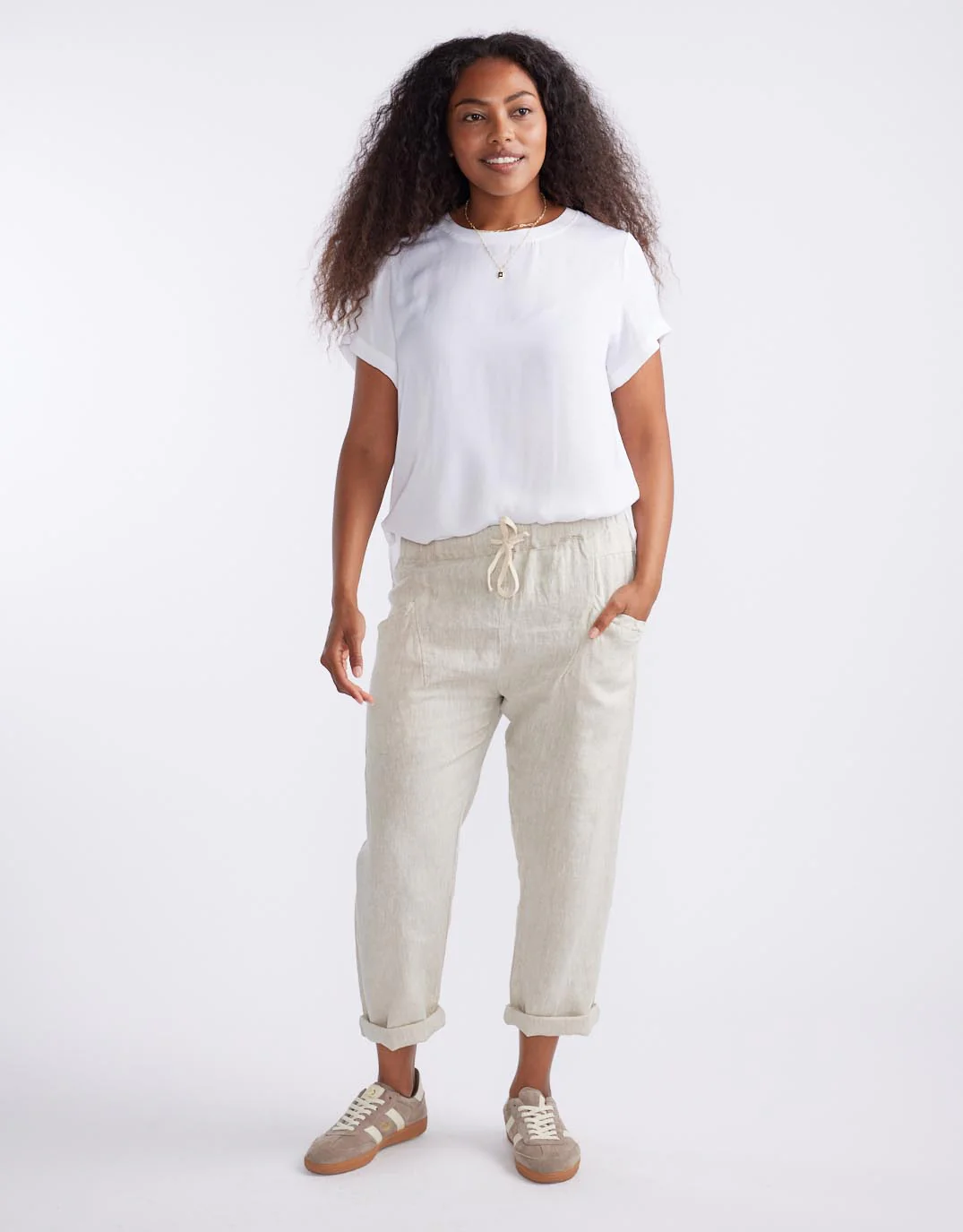Luxe Linen Pants - Natural - Image 3
