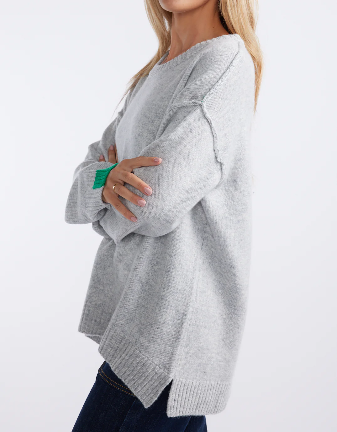 Marais Wool Cashmere Knit - Grey Marle - Image 8