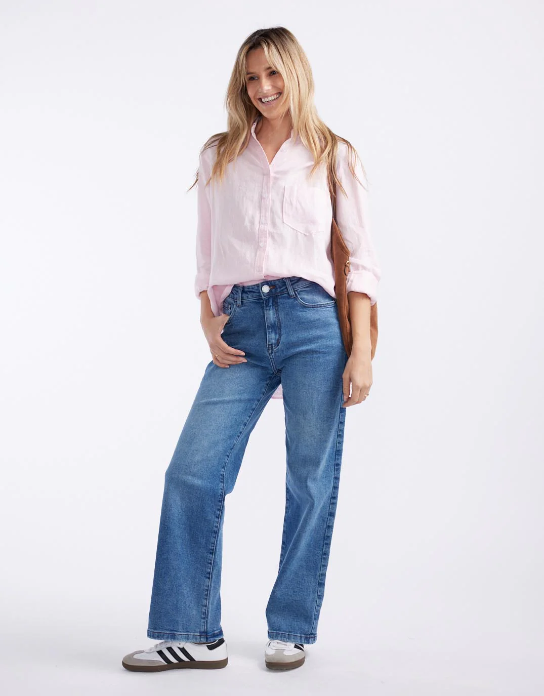Marlowe Stretch Straight Leg Jean - Mid Wash - Image 2