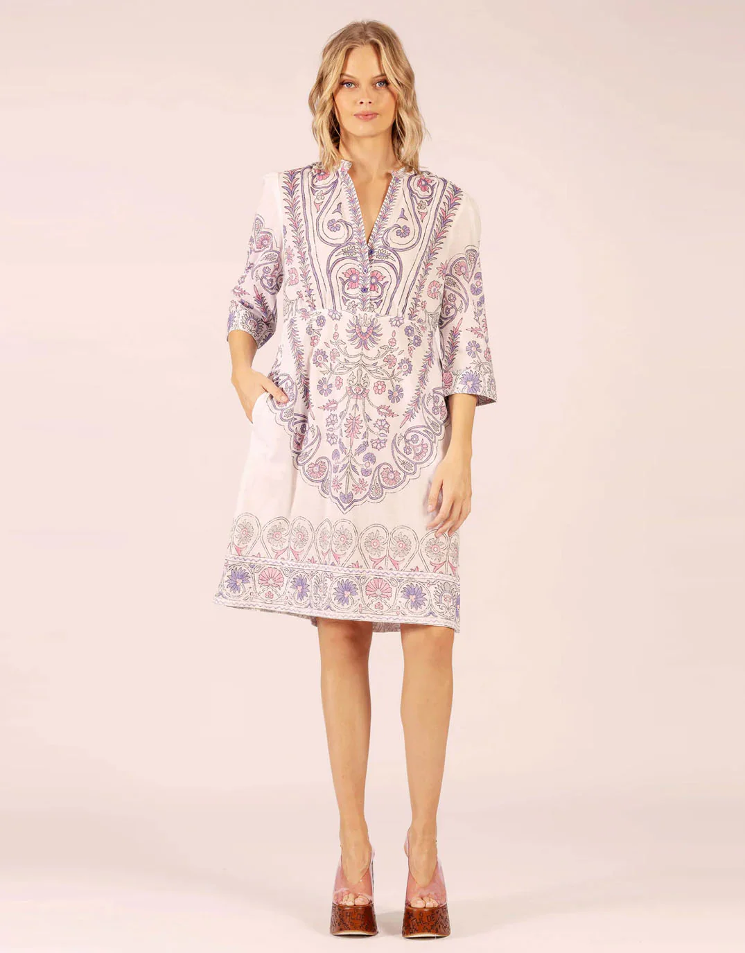 Mary Midi Dress - Hindi White - Image 3