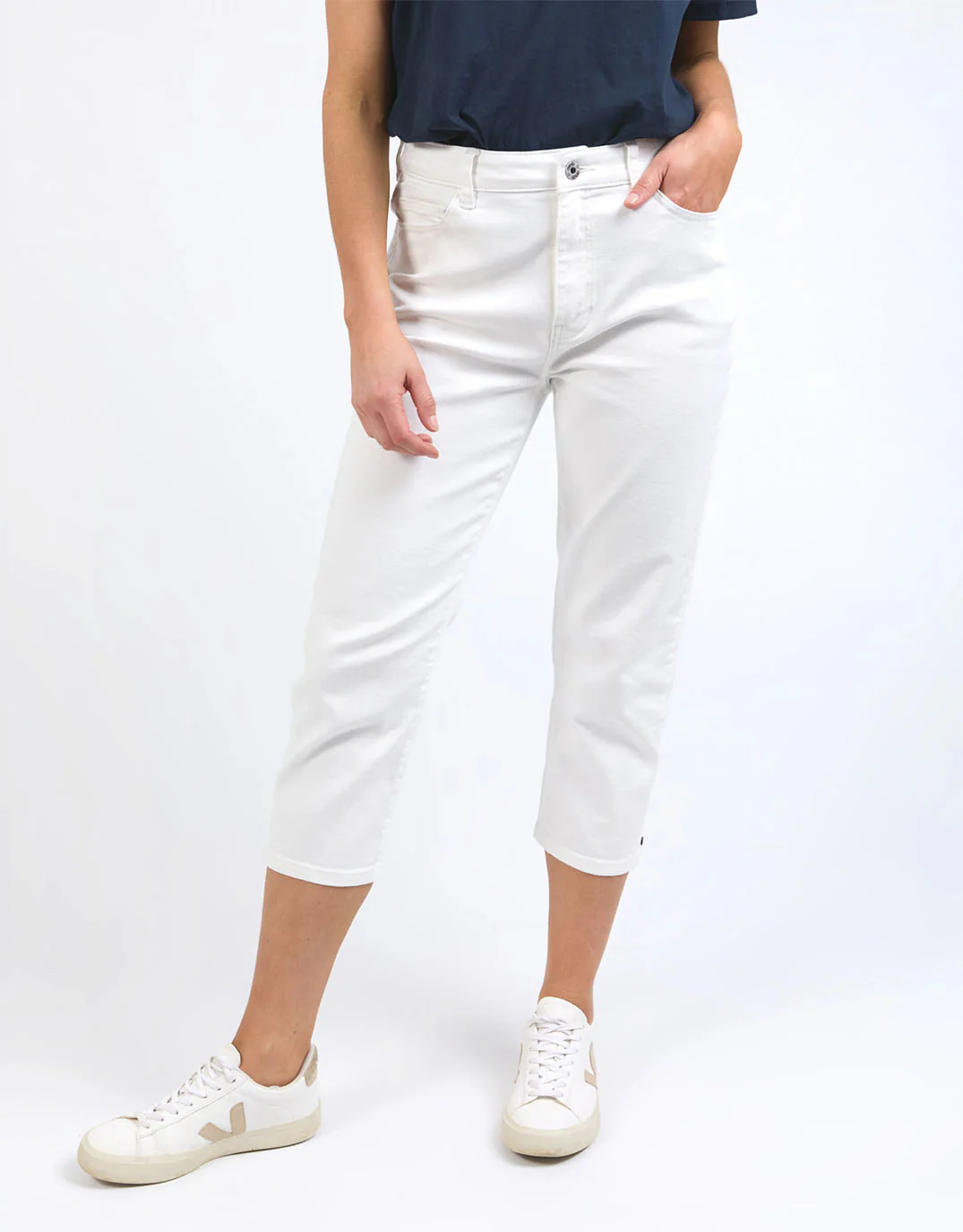Mollie Capri Jean - White - Image 2