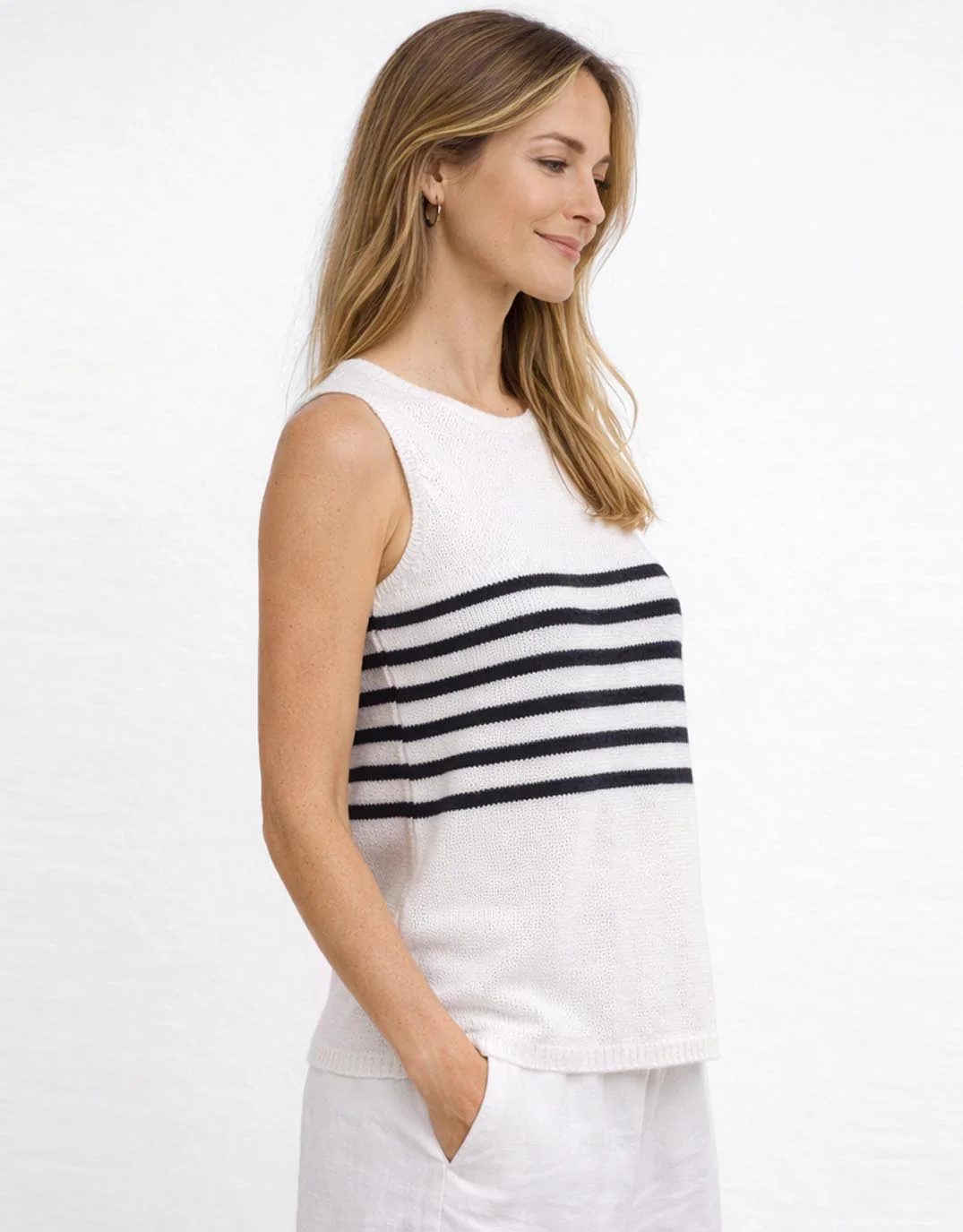 Monaco Spring Tank - White/Black - Image 2