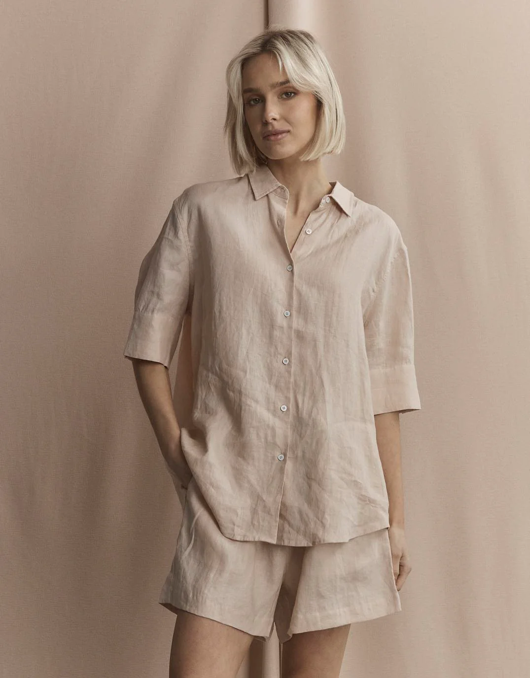 Nora Linen Shirt - Sand