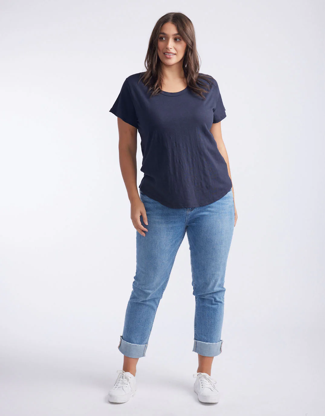 Original Round Neck T-Shirt - Navy - Image 4