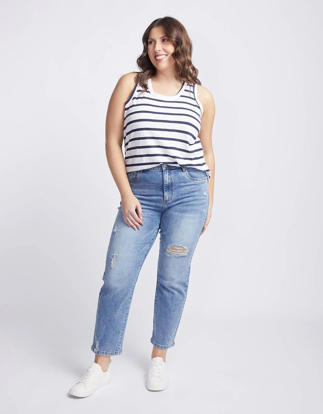 Original Tank - Navy/ White Stripe - Image 3