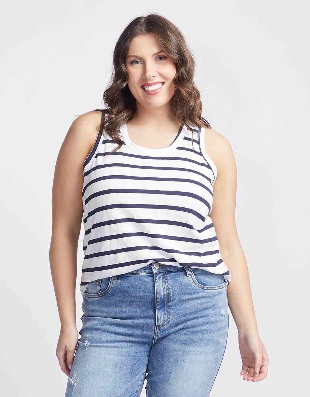 Original Tank - Navy/ White Stripe - Image 6
