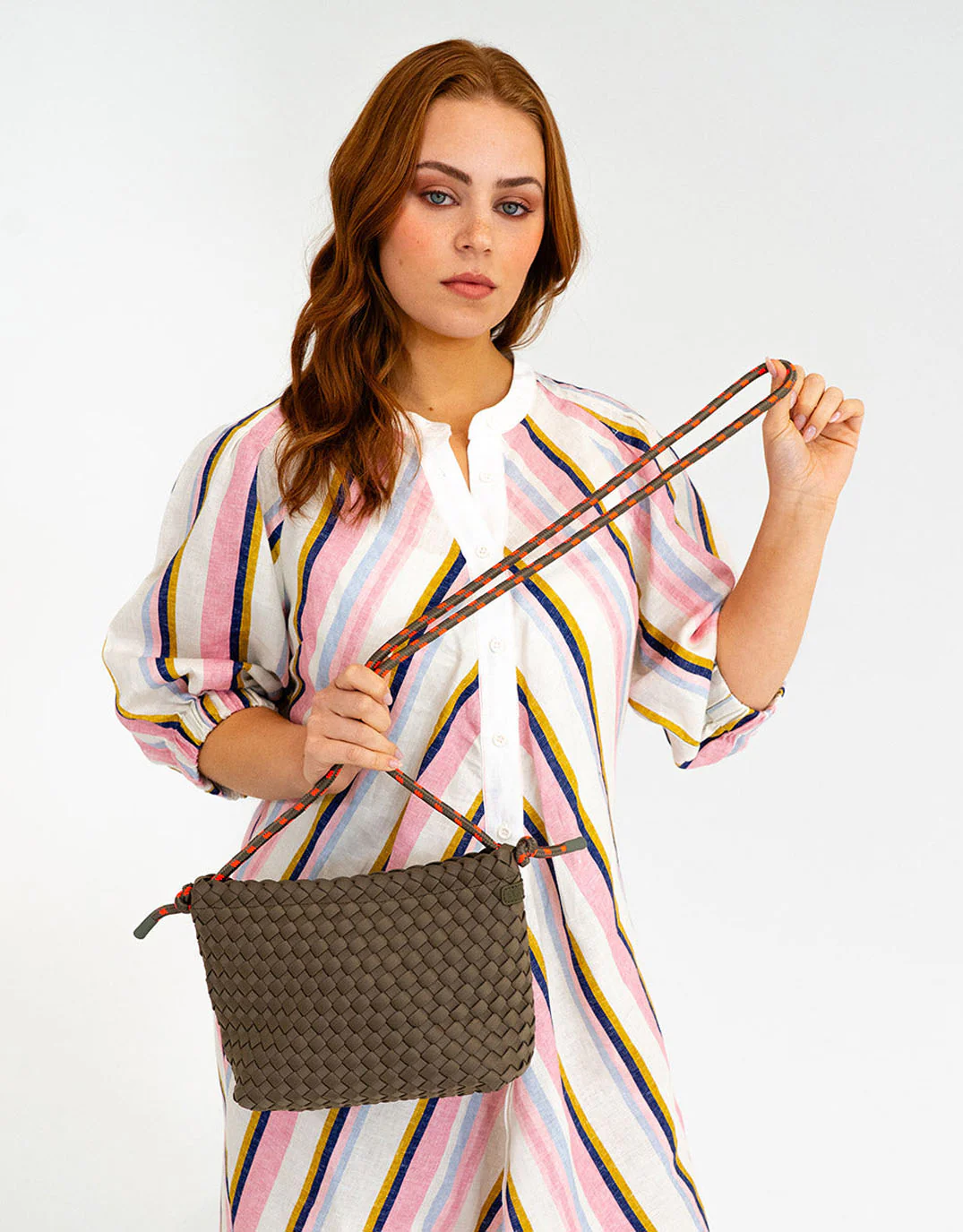 Panama Cross Body Bag - Khaki - Image 11