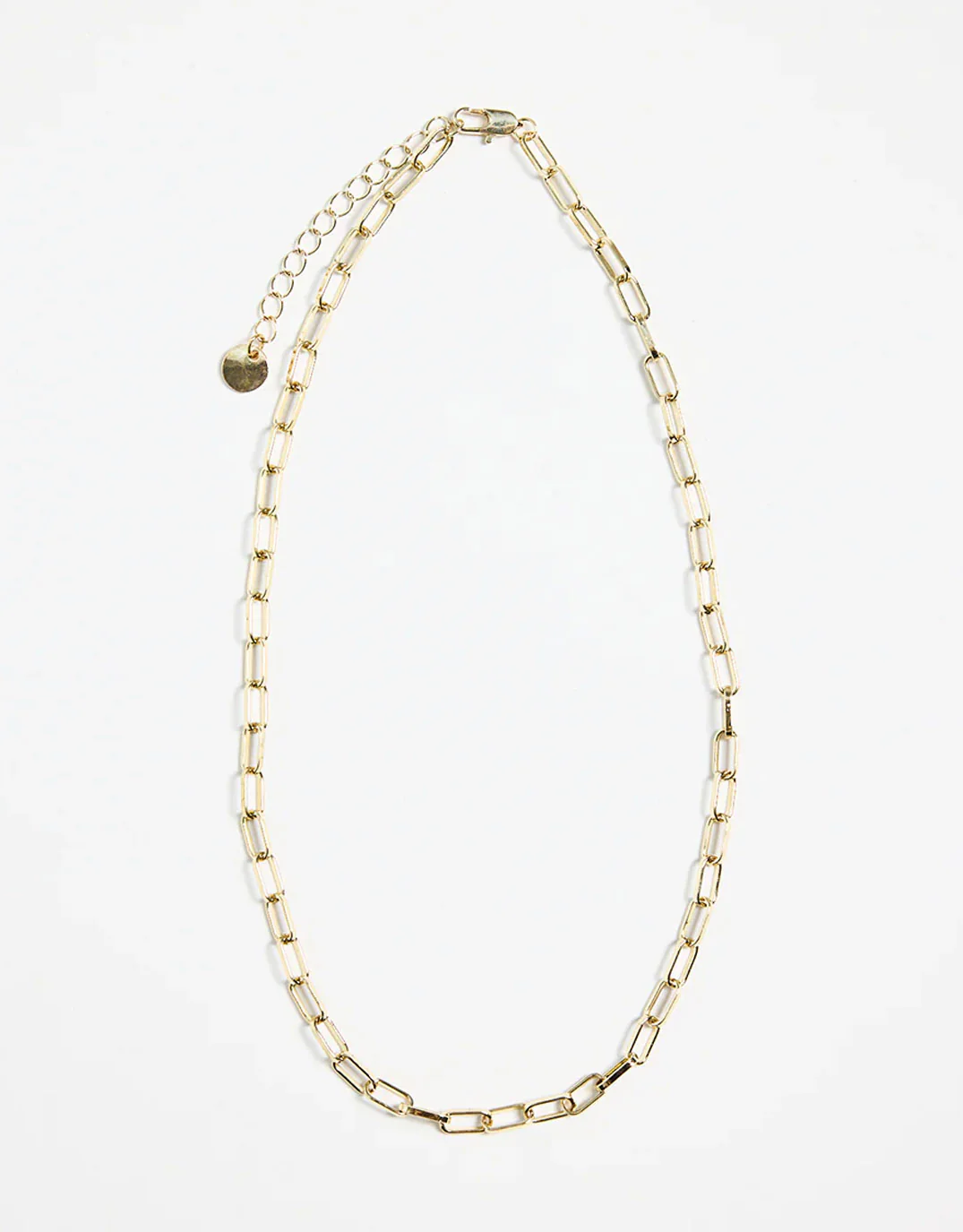 Paper Clip Gold Necklace