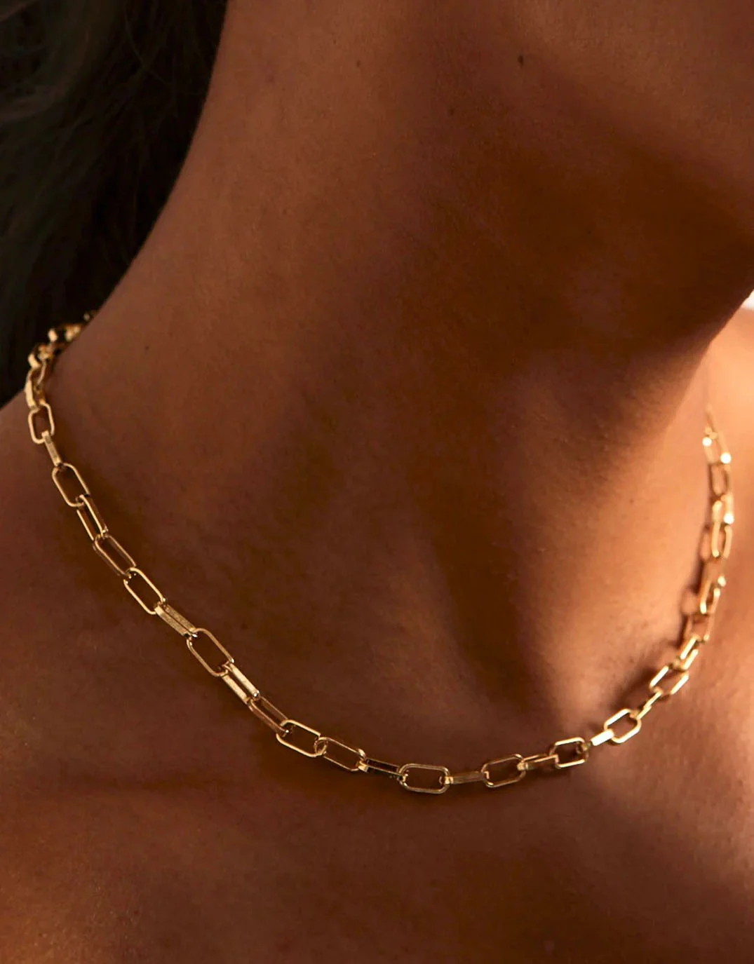 Paper Clip Gold Necklace - Image 2