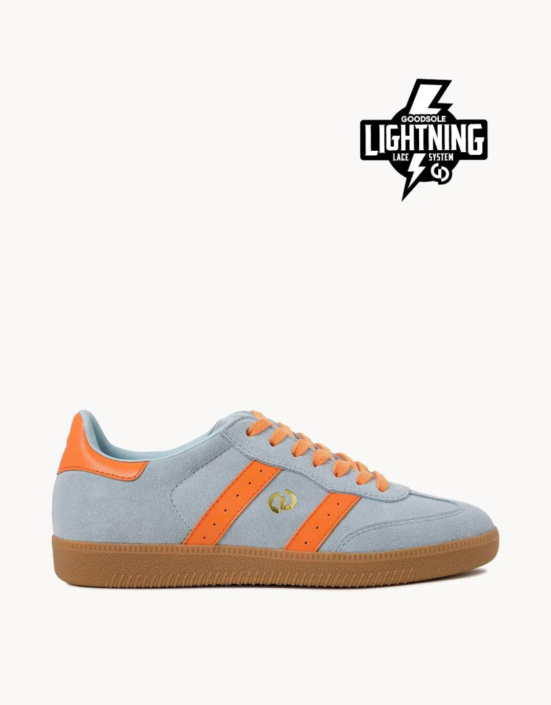 Parallel Suede Sneakers - Pale Blue/Orange - Image 2
