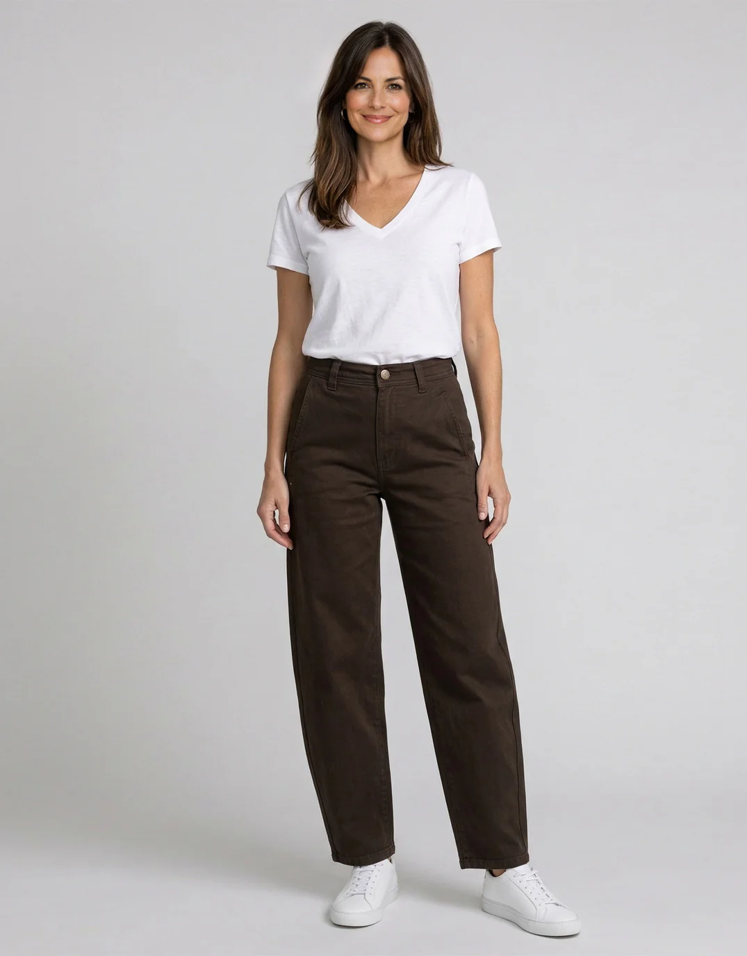 Piper Barrel Jeans - Chocolate - Image 2