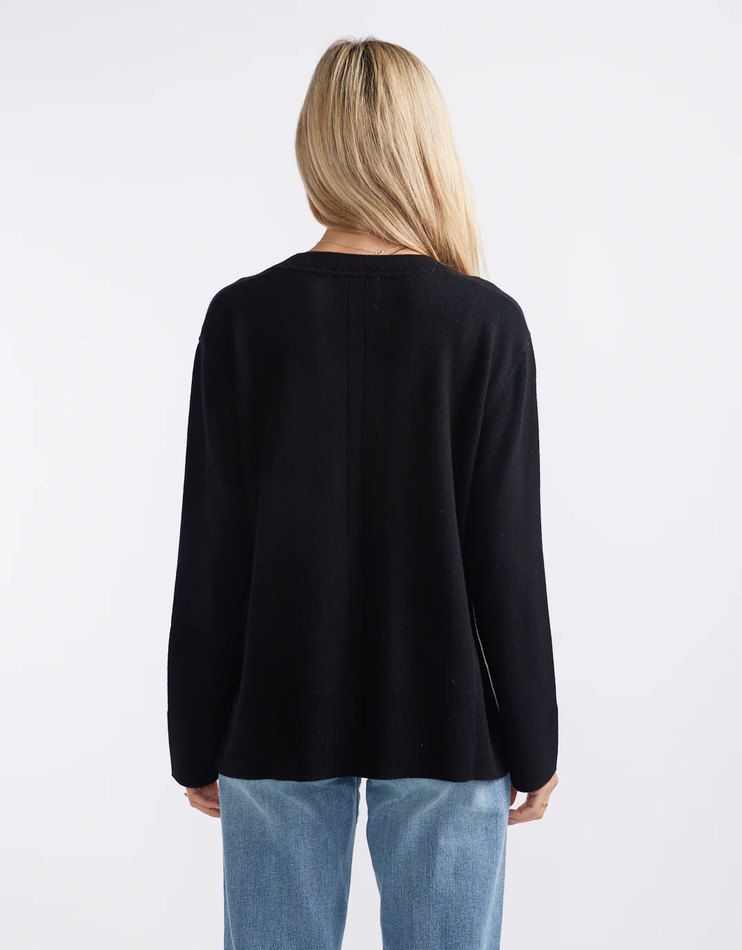 Riviera Wool Cashmere Knit - Black - Image 9