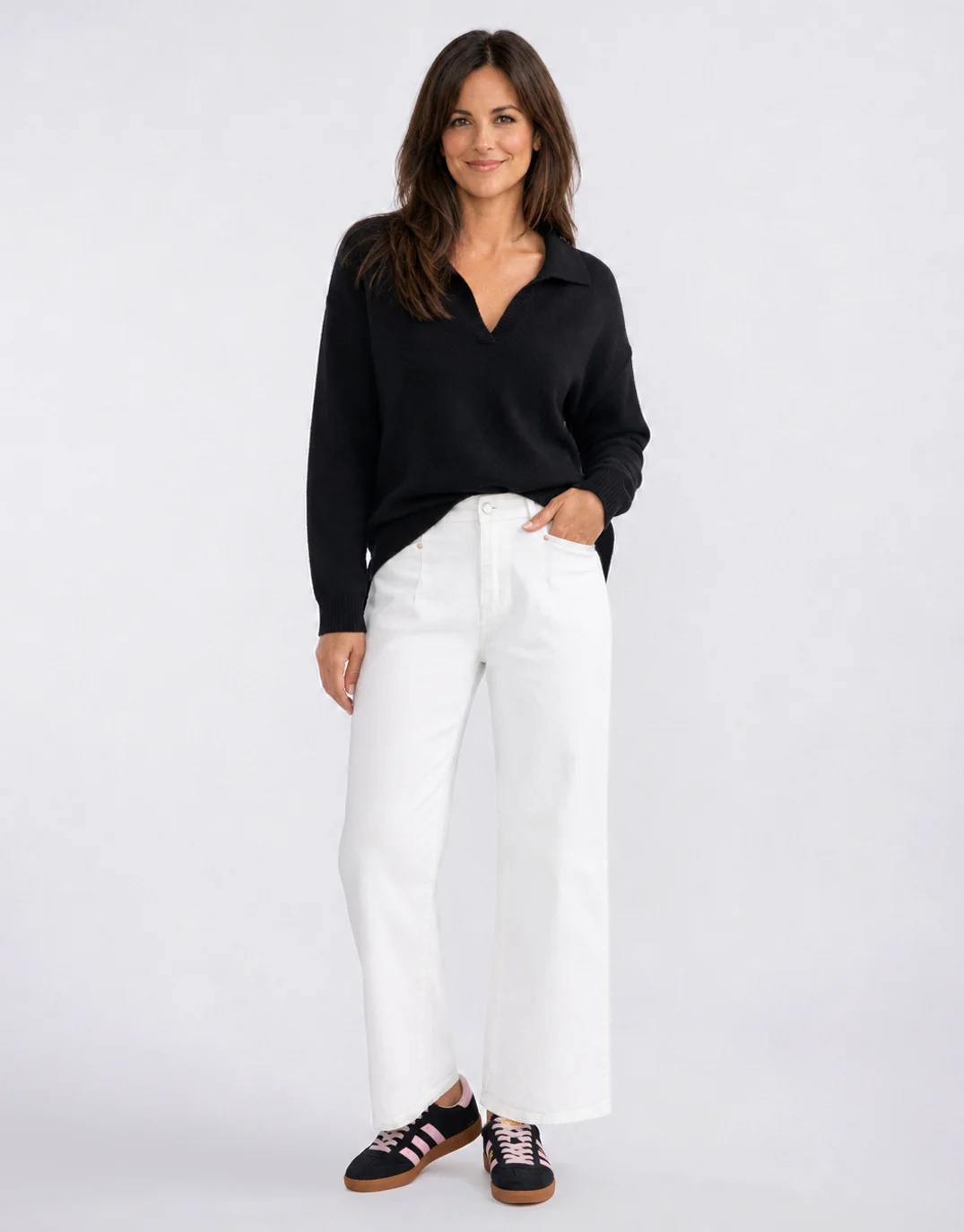 Sophia Cropped Stretch Jean - White - Image 2
