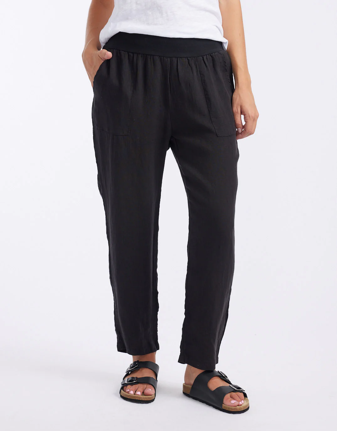Sorrento Linen Pants - Black