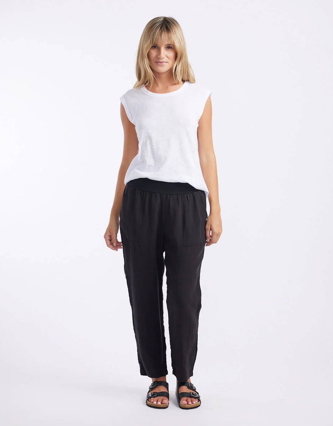 Sorrento Linen Pants - Black - Image 2