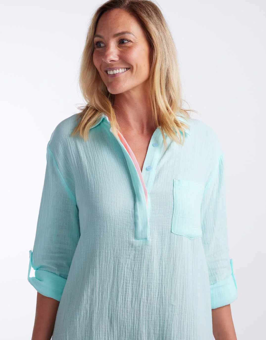 St Barts Dress - Seaglass / Ice Pink - Image 3