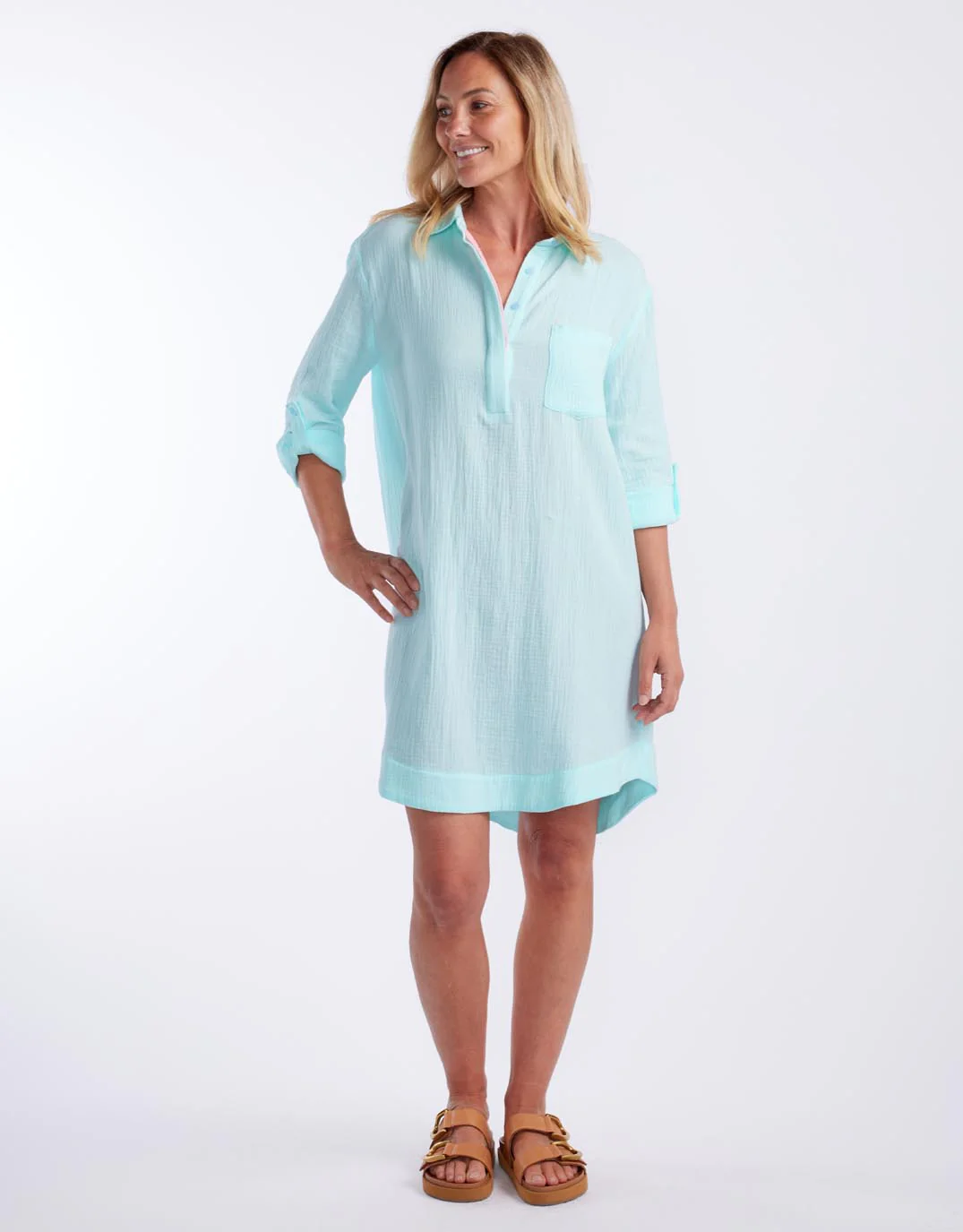 St Barts Dress - Seaglass / Ice Pink - Image 4