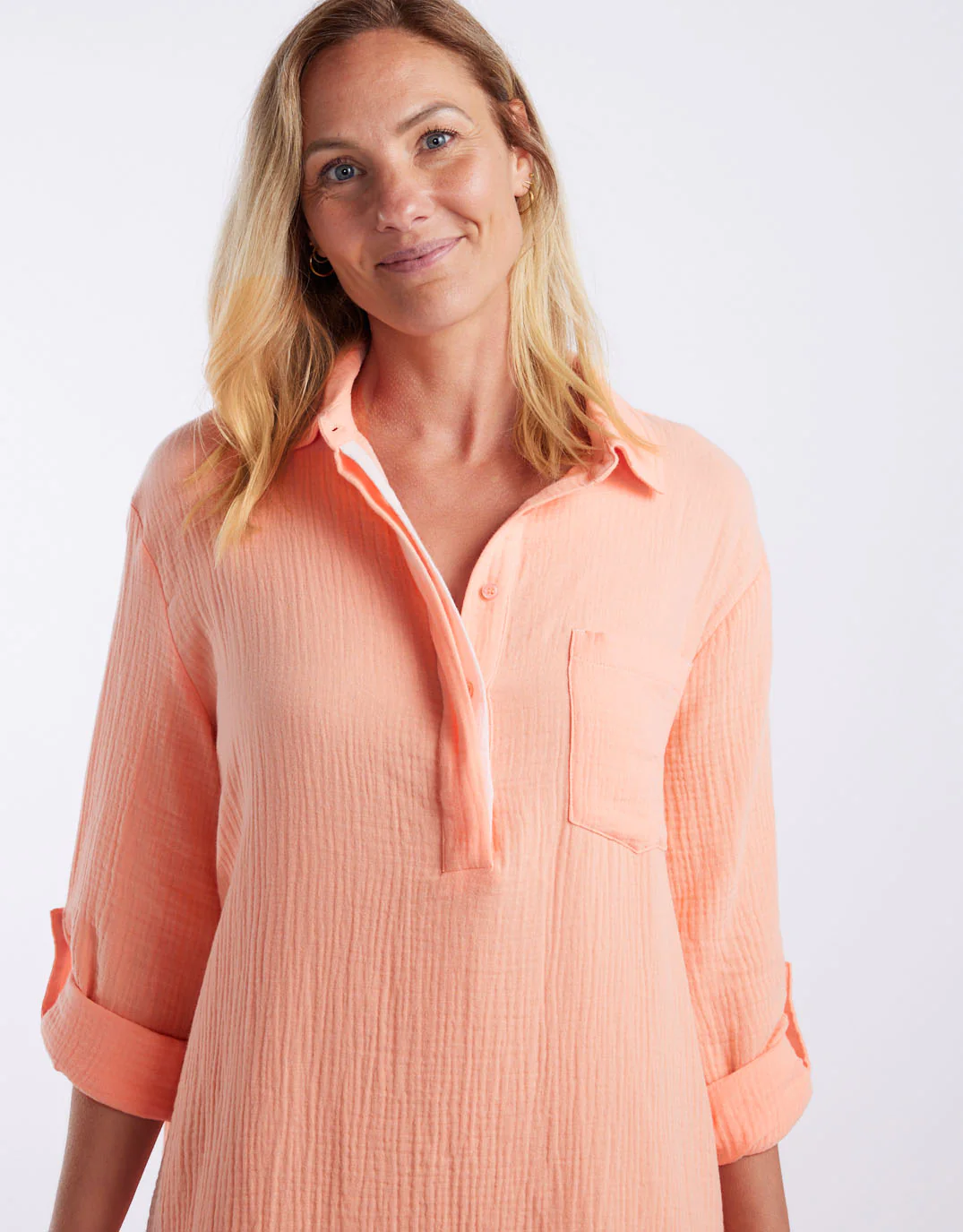 St Barts Dress - Sorbet Orange / Ice Pink - Image 3