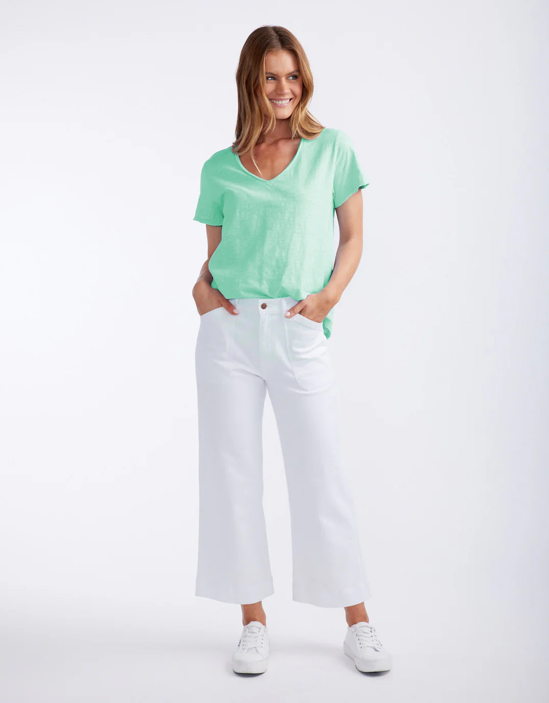 Original V Neck T-Shirt - Honeydew Mint - Image 3