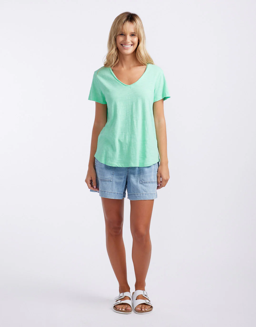 Original V Neck T-Shirt - Honeydew Mint - Image 4