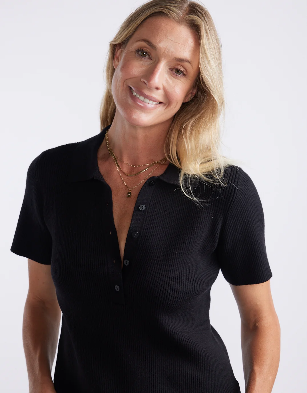 The Classic Rib Top - Black - Image 2