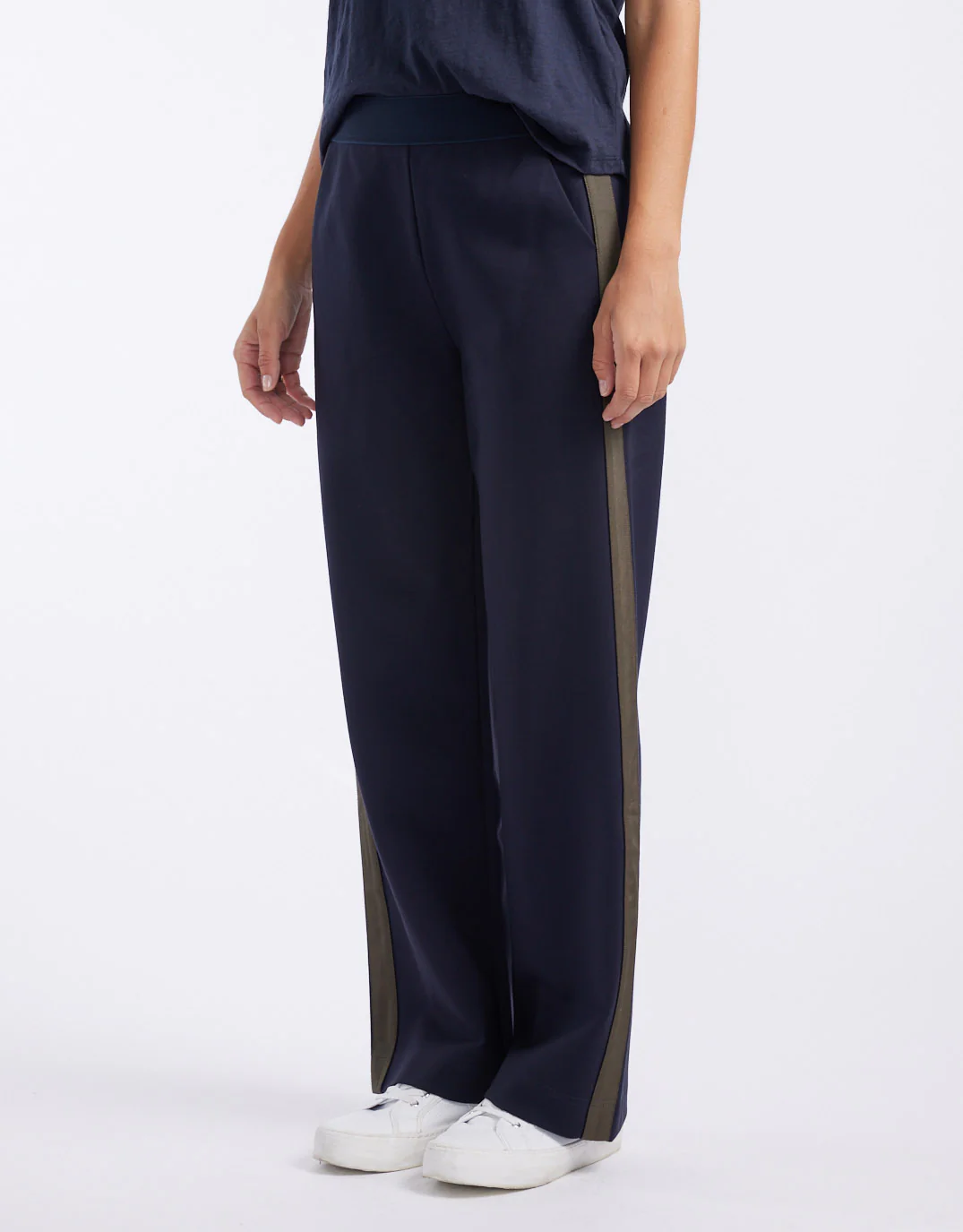 Timeless Straight Leg Ponte Pant - Navy/Khaki - Image 15