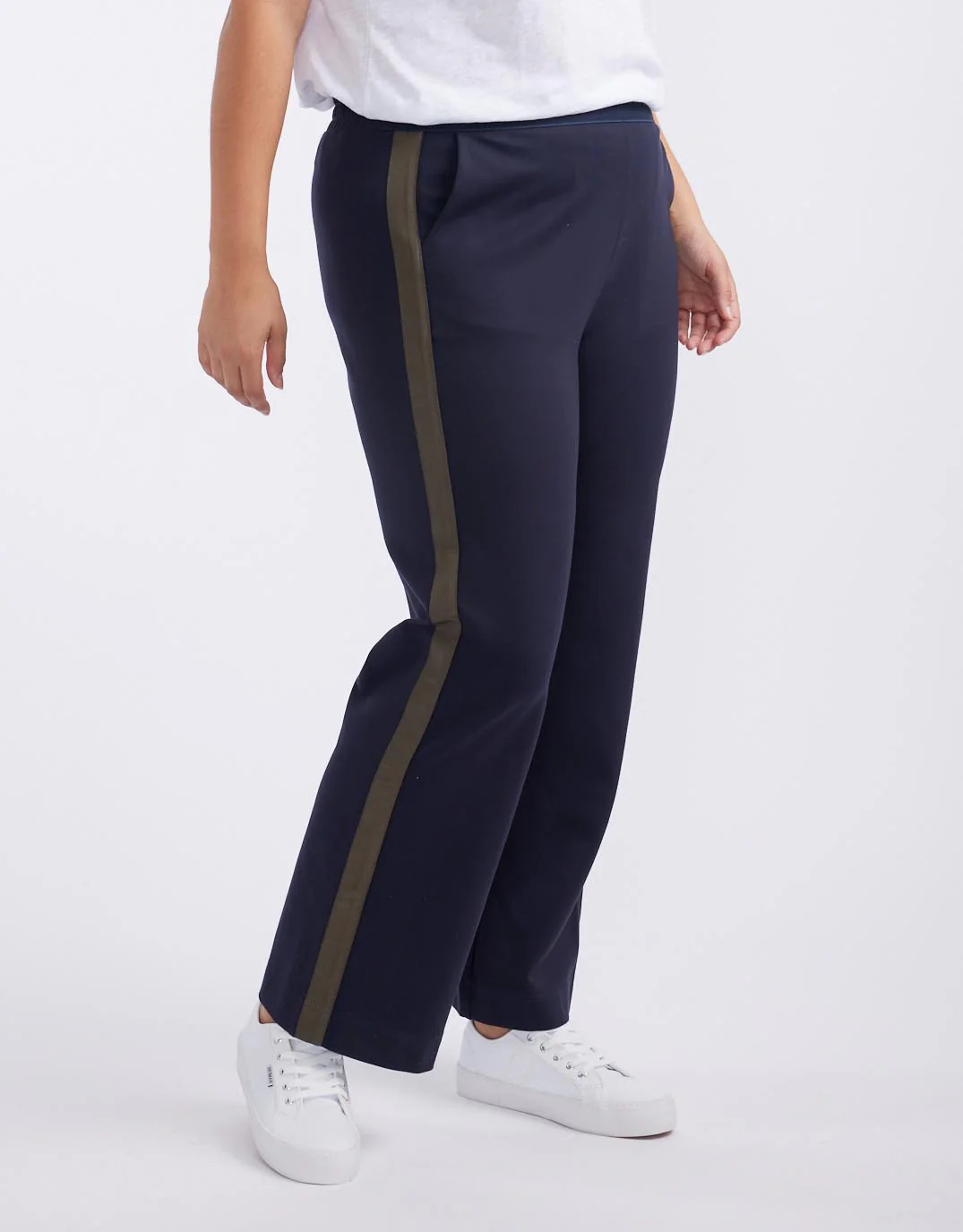 Timeless Straight Leg Ponte Pant - Navy/Khaki - Image 16