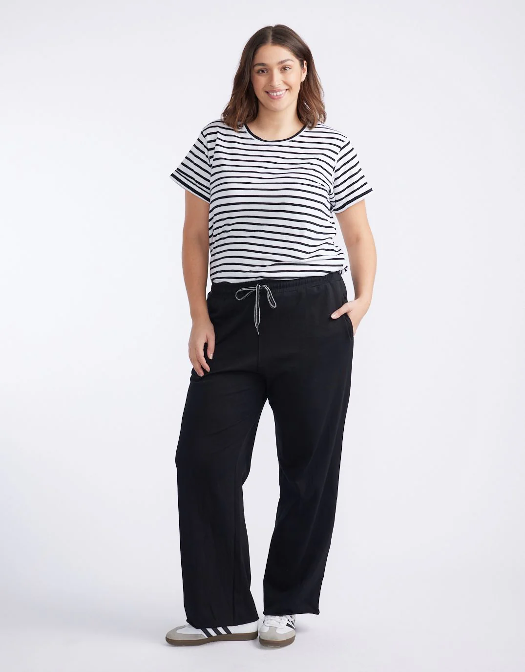 Turn Back T-Shirt - White/Black Stripe - Image 4