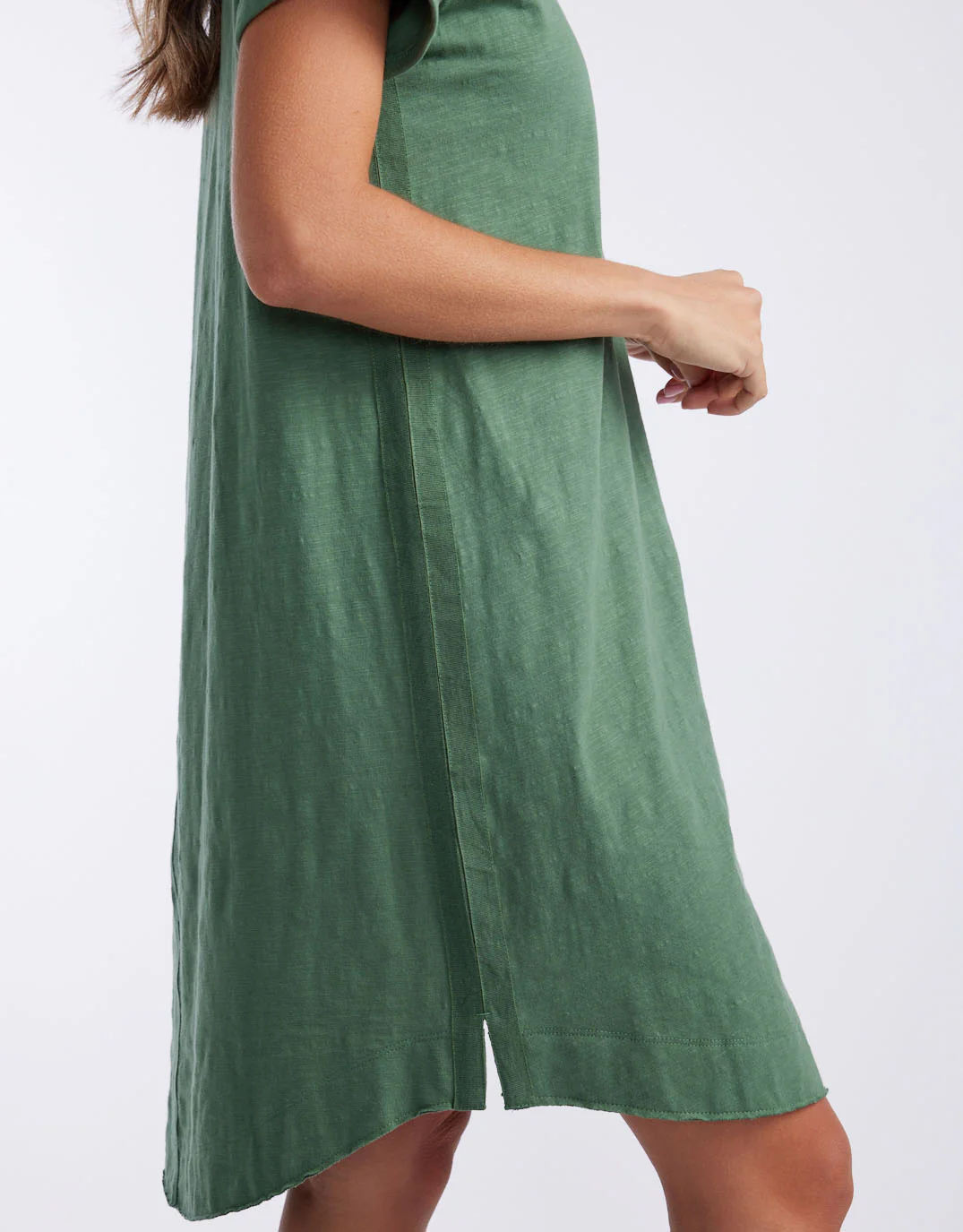 Turn Back Tee Short Dress - Khaki - Image 2