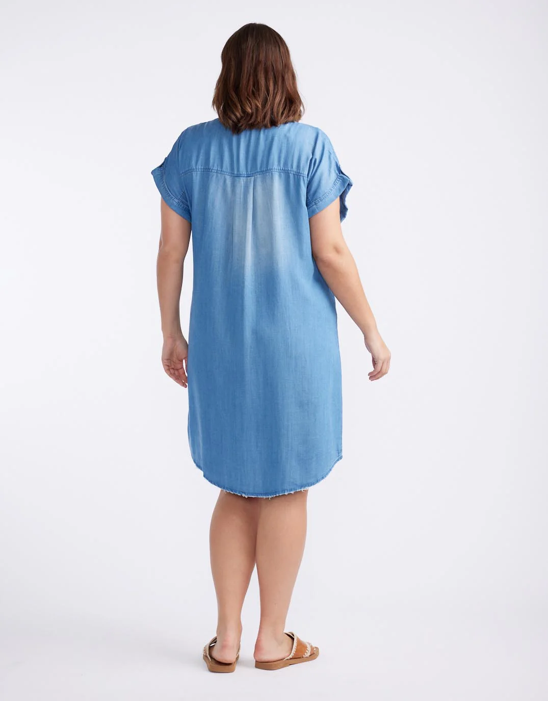 Amber Vintage Denim Dress - Chambray - Image 11