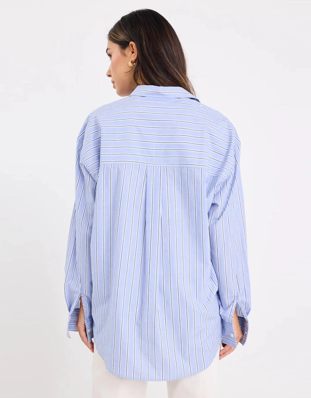 You Got This Oversized Shirt - Blue Navy Stripe - Image 6