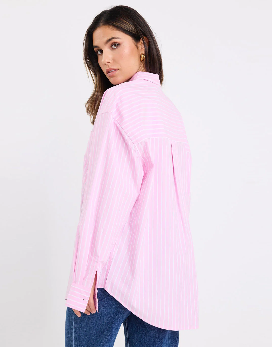 You Got This Oversized Shirt - Pink Stripe - Image 6