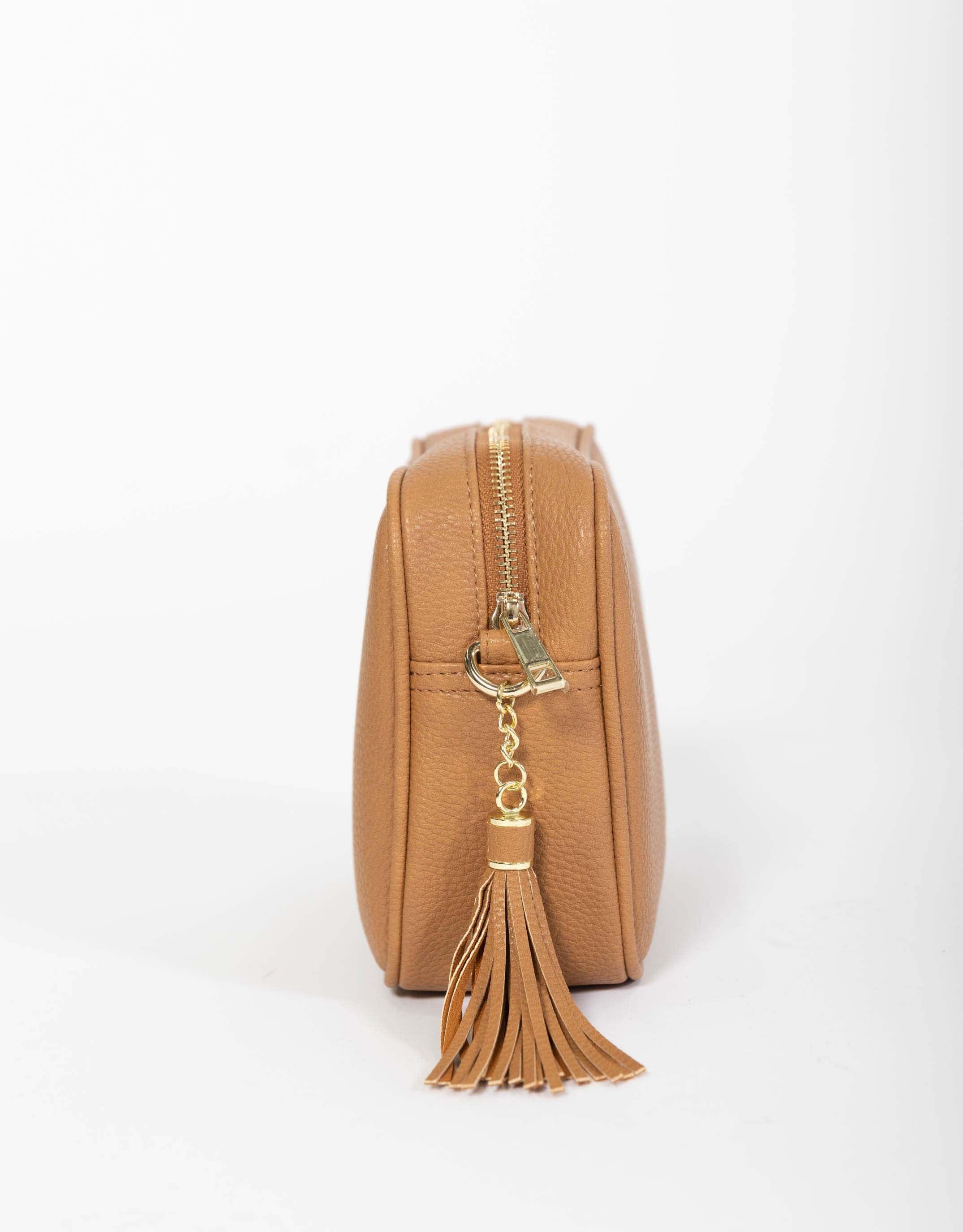 Zoe Classic Crossbody Bag - Tan - Image 2